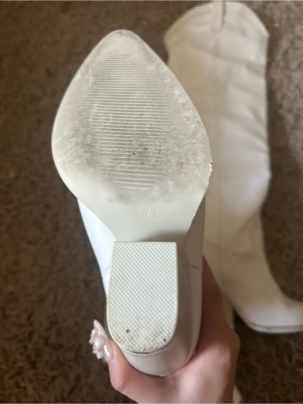 White Over-the-Knee Wedge Boots
